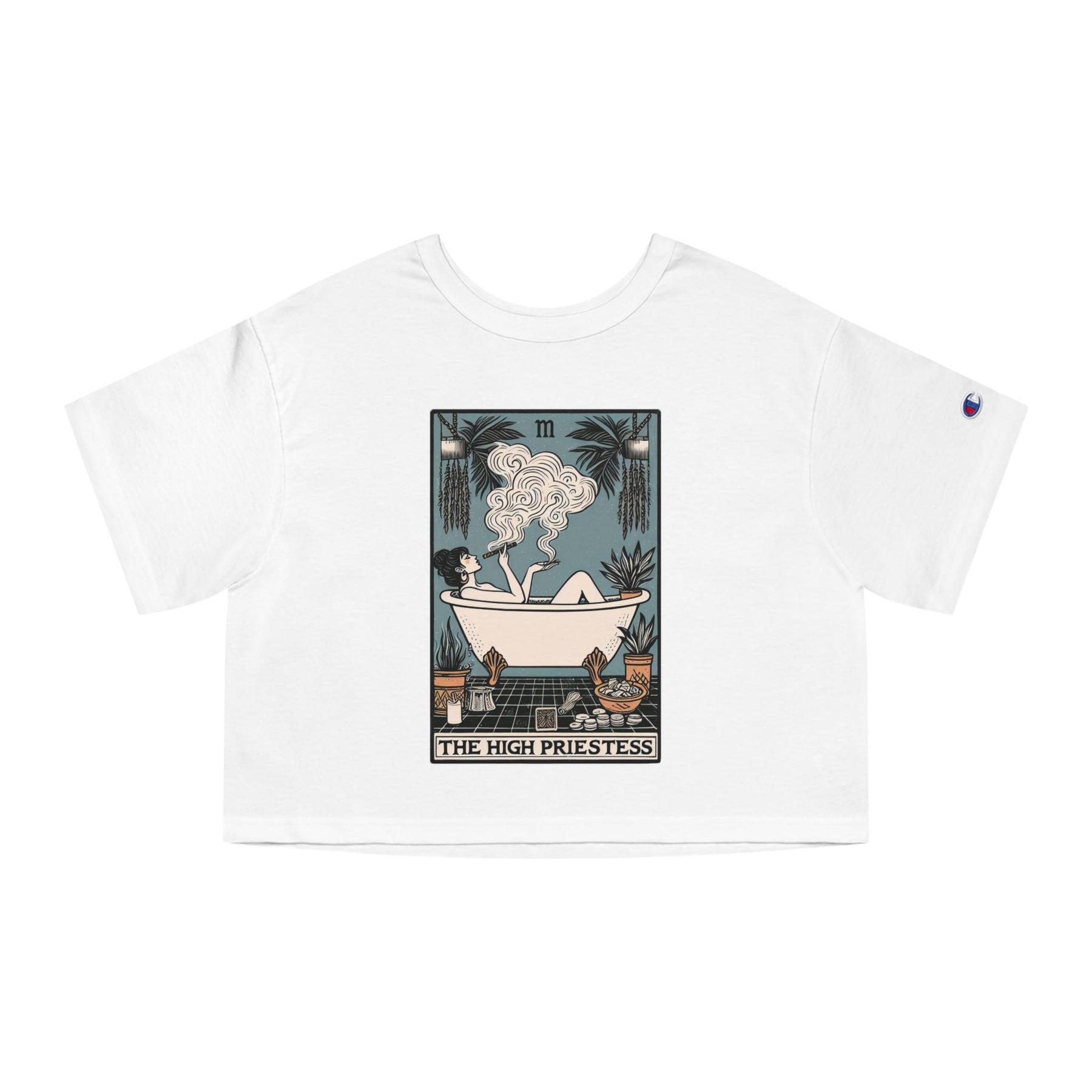 The High Priestess Heavyweight Cropped T-Shirt - Goth Cloth Co.T-Shirt19294267102689378799