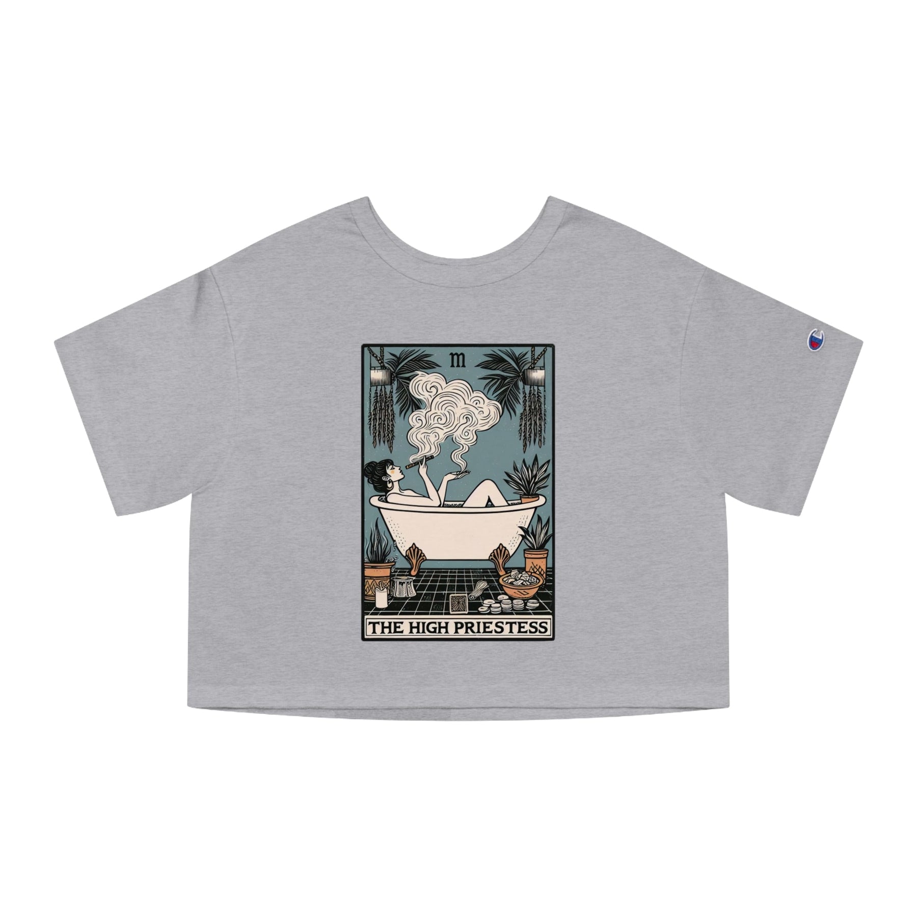 The High Priestess Heavyweight Cropped T-Shirt - Goth Cloth Co.T-Shirt27091758285659340092