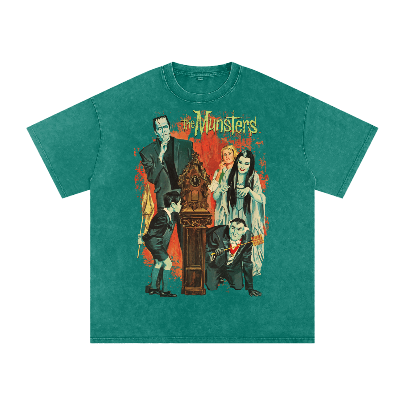 The Munster Acid Wash Tee - Goth Cloth Co.250725PODPQ0225026