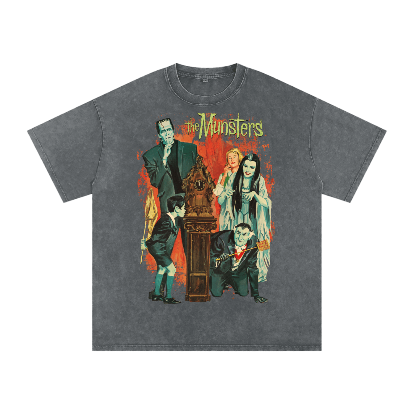 The Munster Acid Wash Tee - Goth Cloth Co.250725PODPQ0225036