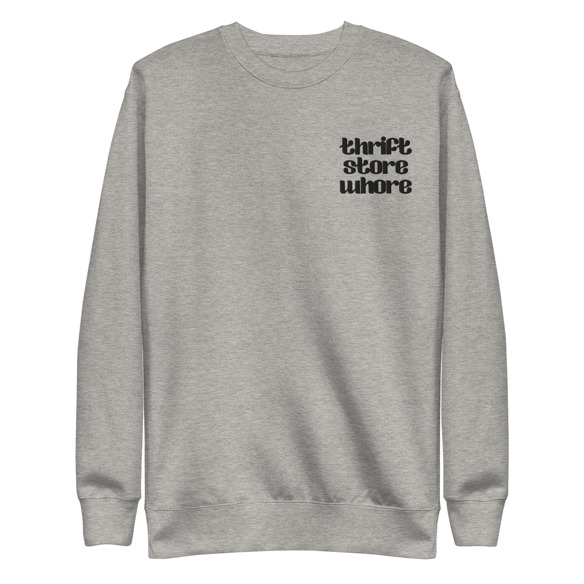 Thrift Store Whore Embroidered Sweatshirt - Goth Cloth Co.3378339_11244