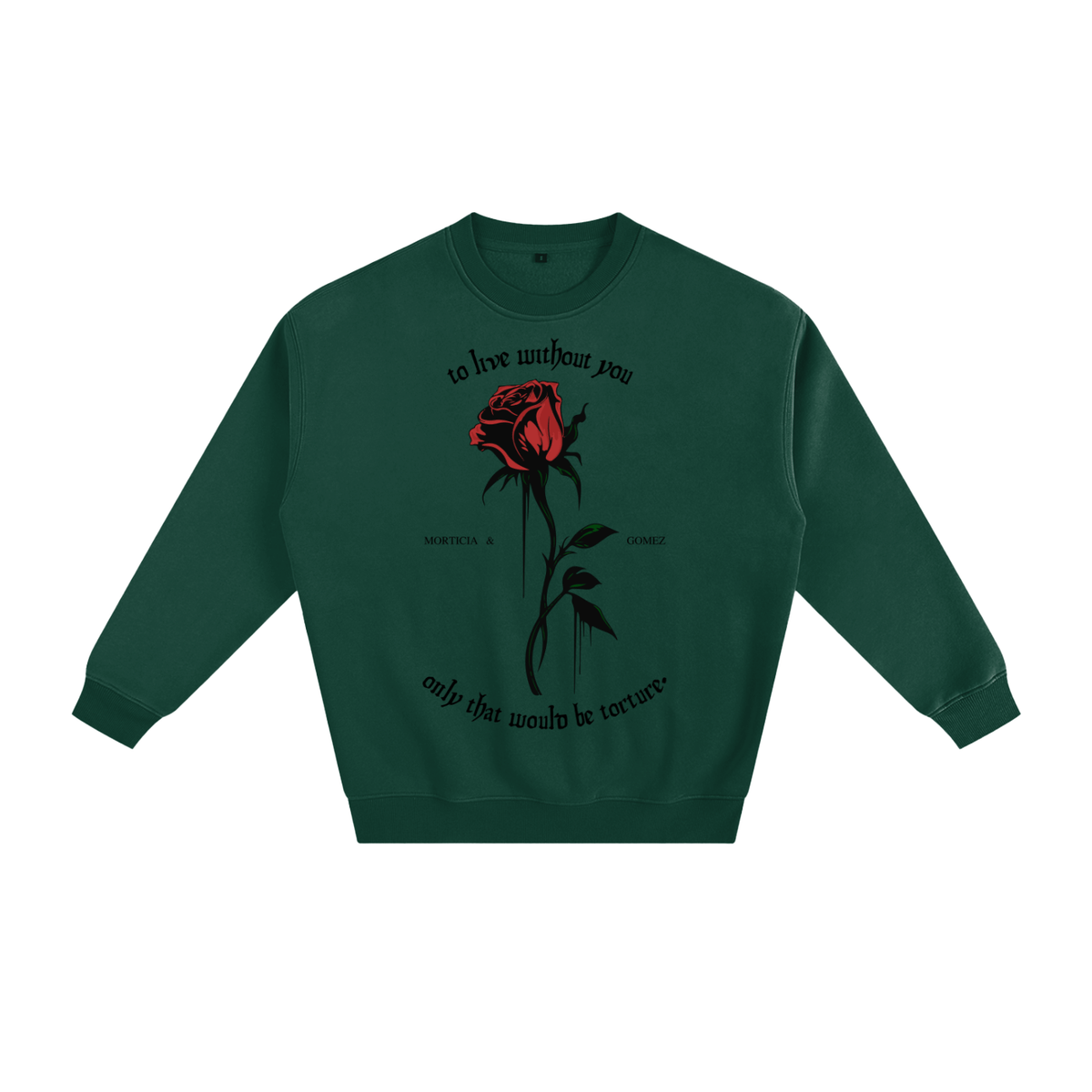 To Live Without You Rose Fleeced Sweatshirt - Goth Cloth Co.251107PODRA0315006