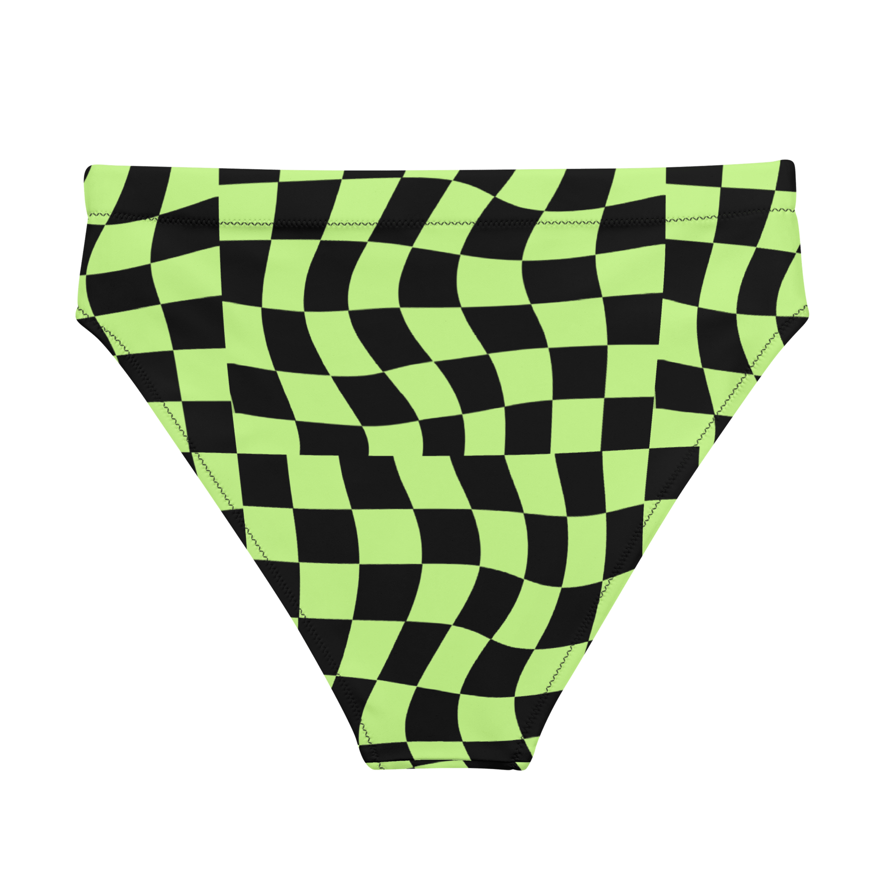 Toxic Tiles Checkerboard High - Waisted Sport Bikini Bottoms - Goth Cloth Co.2748922_12042