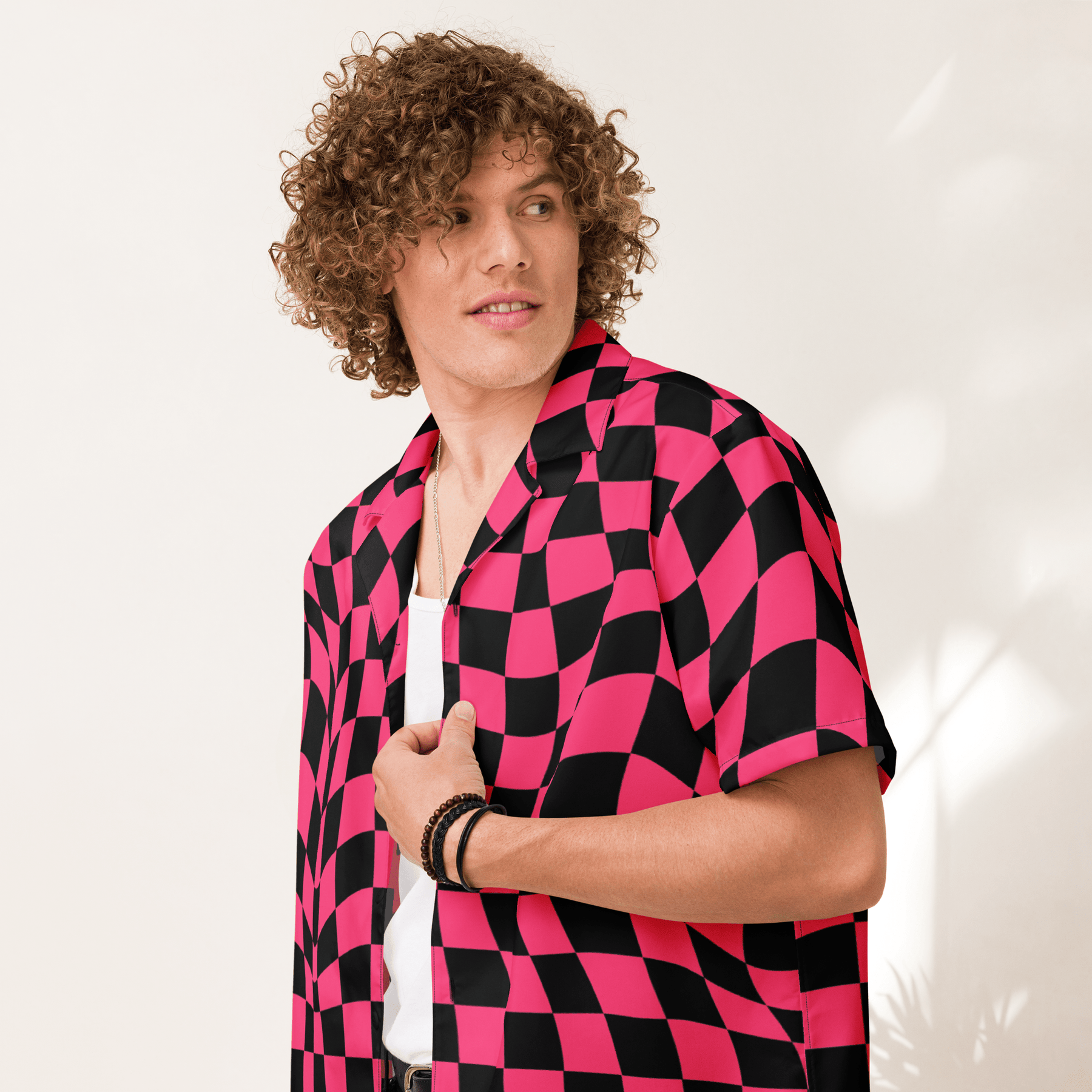 Twisted Tiles Checkerboard Button Up Shirt - Goth Cloth Co.8320373_17117
