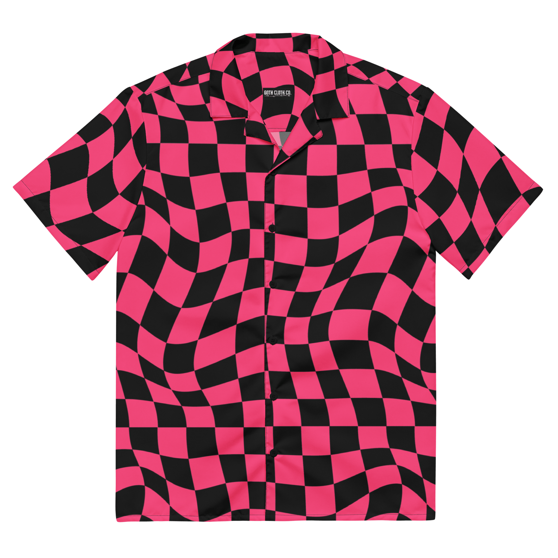 Twisted Tiles Checkerboard Button Up Shirt - Goth Cloth Co.8320373_17117