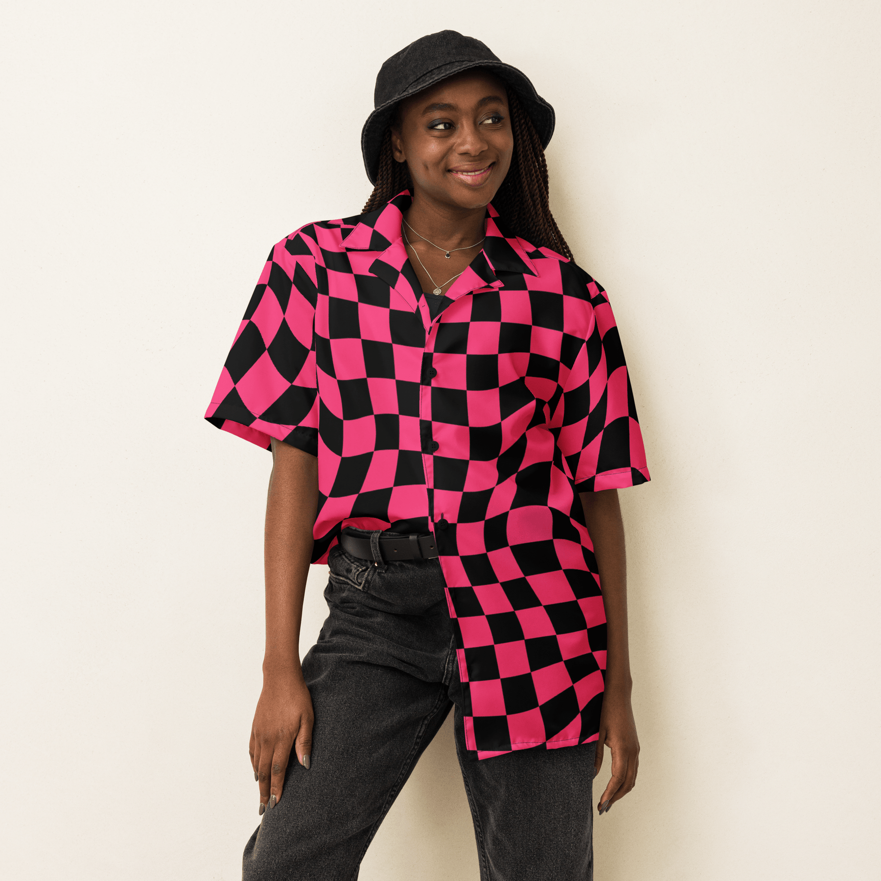 Twisted Tiles Checkerboard Button Up Shirt - Goth Cloth Co.8320373_17117