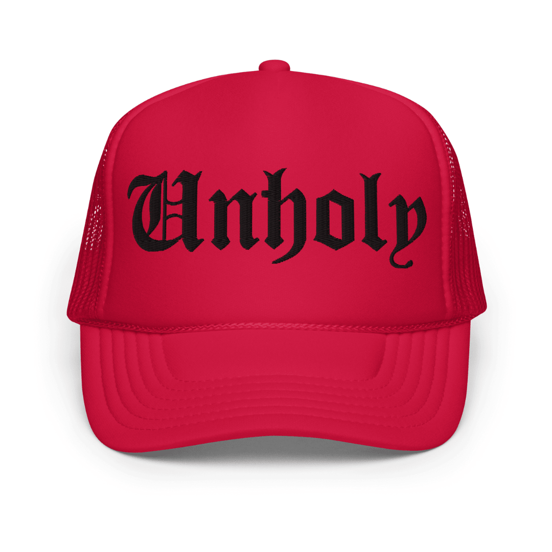 Unholy Embroidered Foam Trucker Hat - Goth Cloth Co.5890749_15906