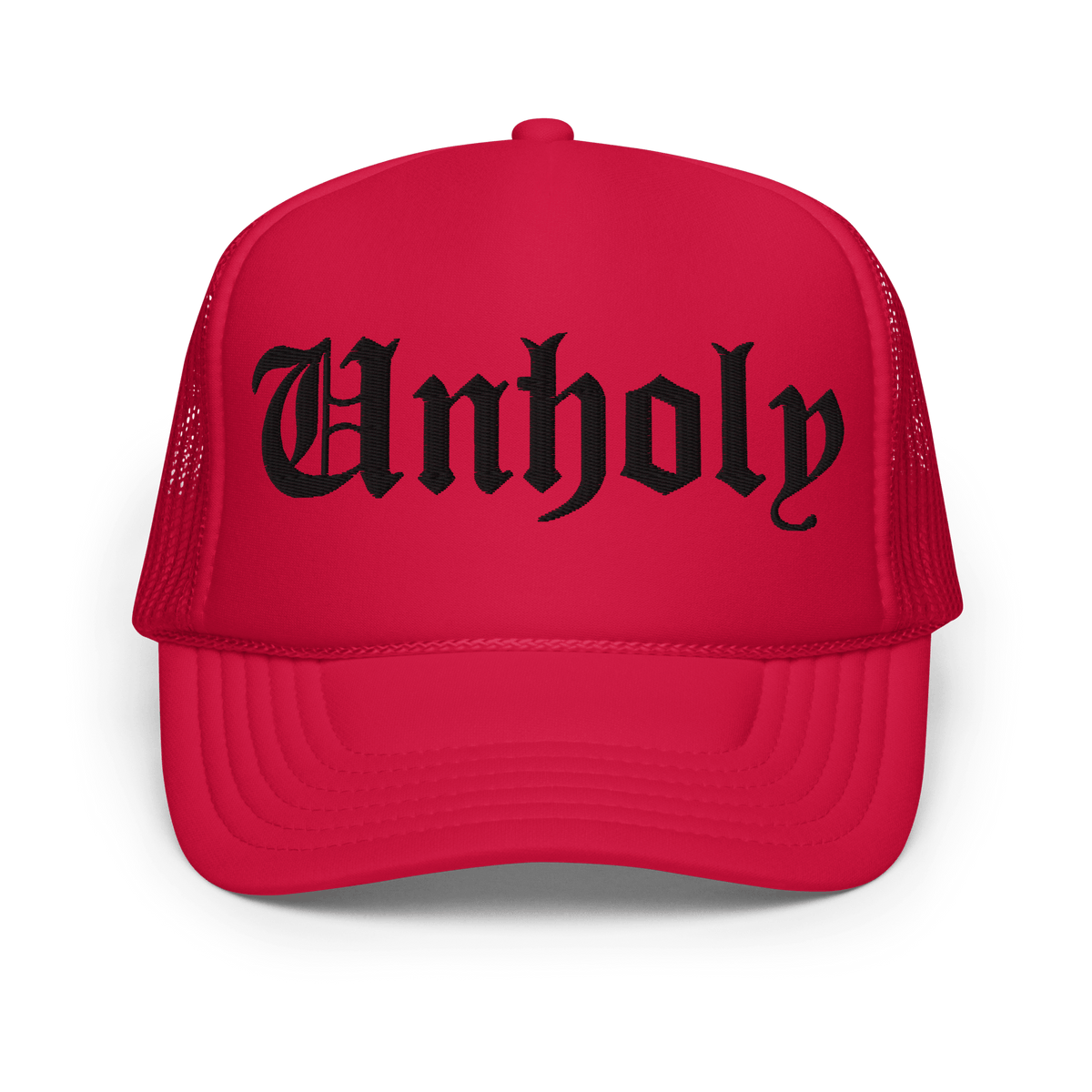 Unholy Embroidered Foam Trucker Hat - Goth Cloth Co.5890749_15906