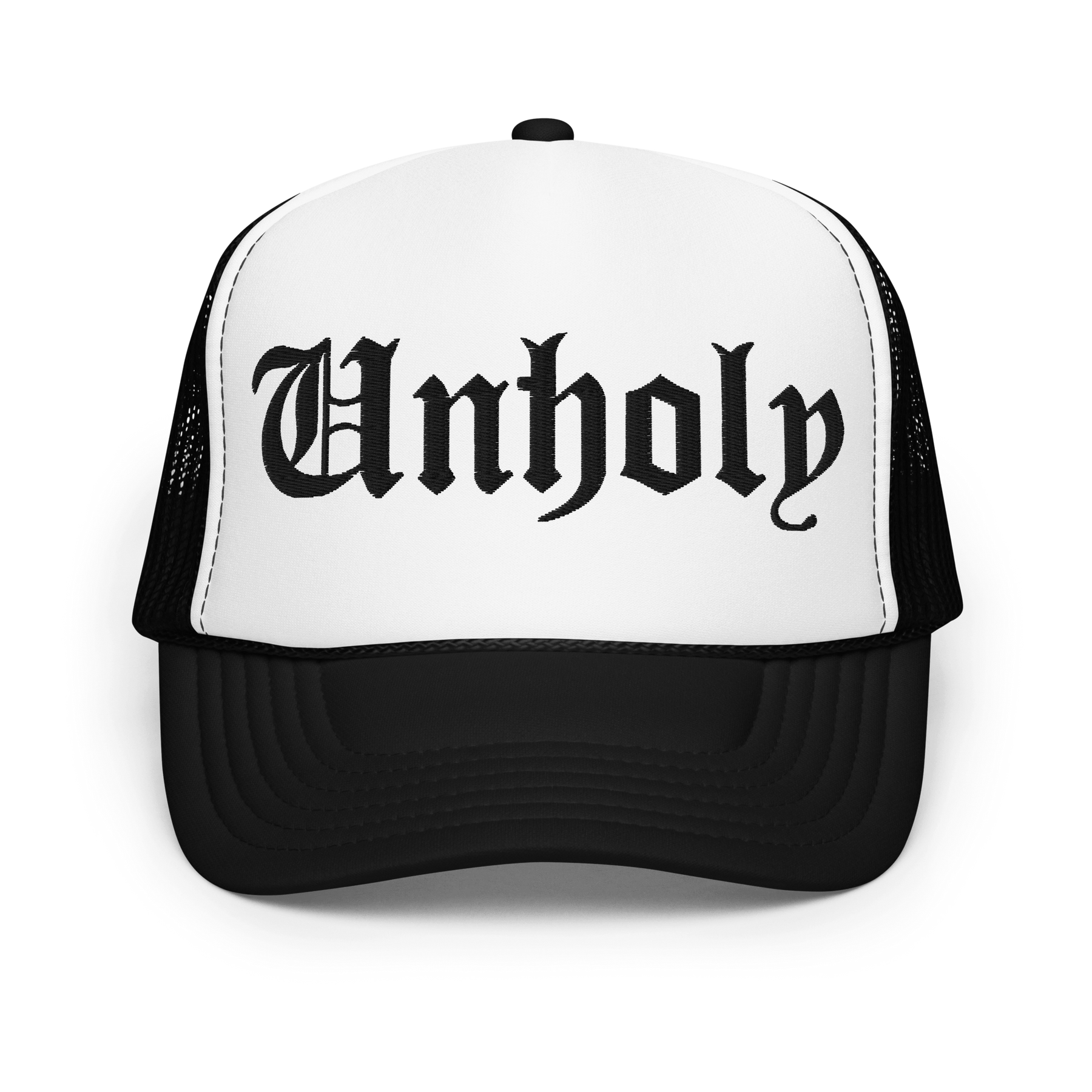 Unholy Embroidered Foam Trucker Hat - Goth Cloth Co.5890749_15908