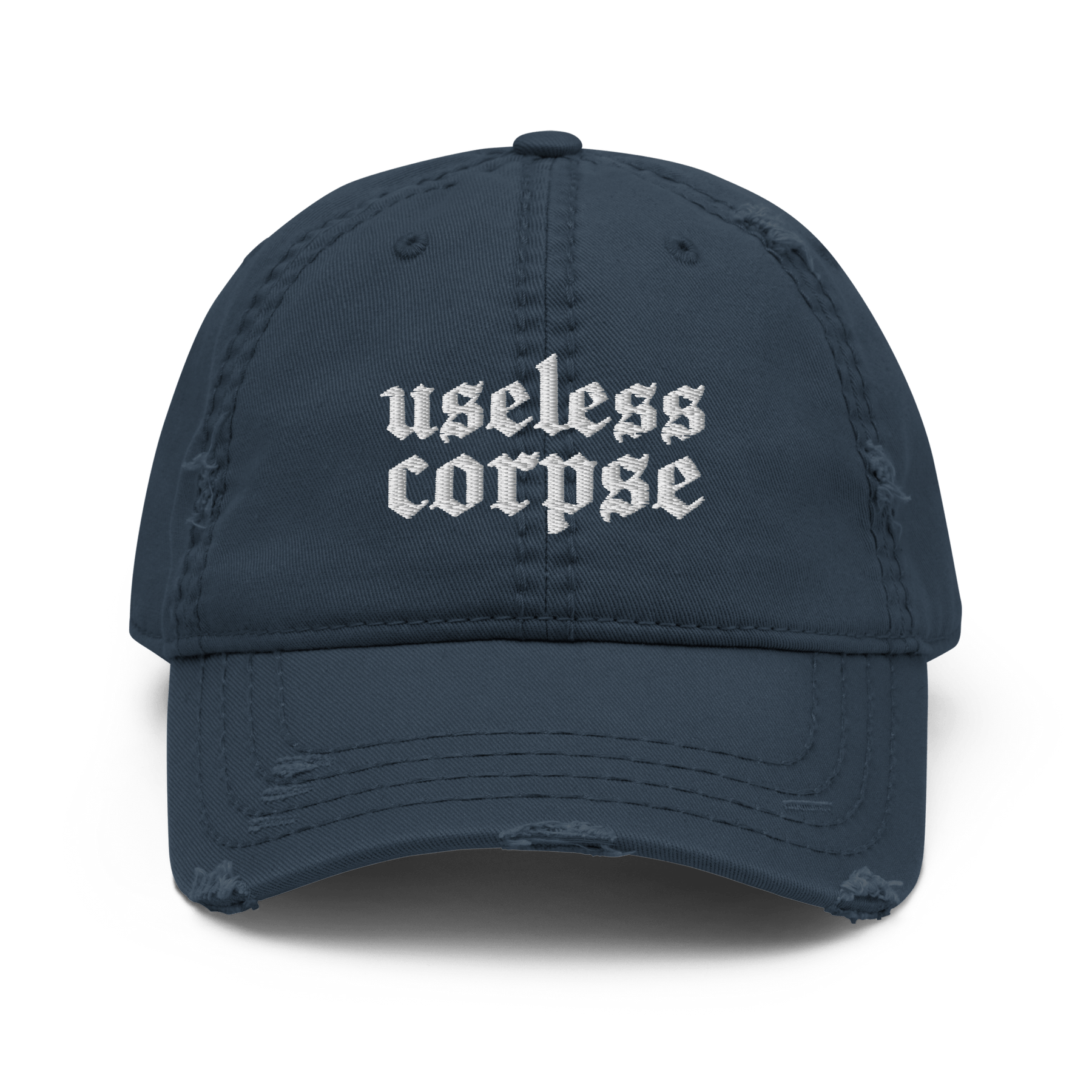 Useless Corpse Gothic Distressed Dad Cap - Goth Cloth Co.9487050_10990