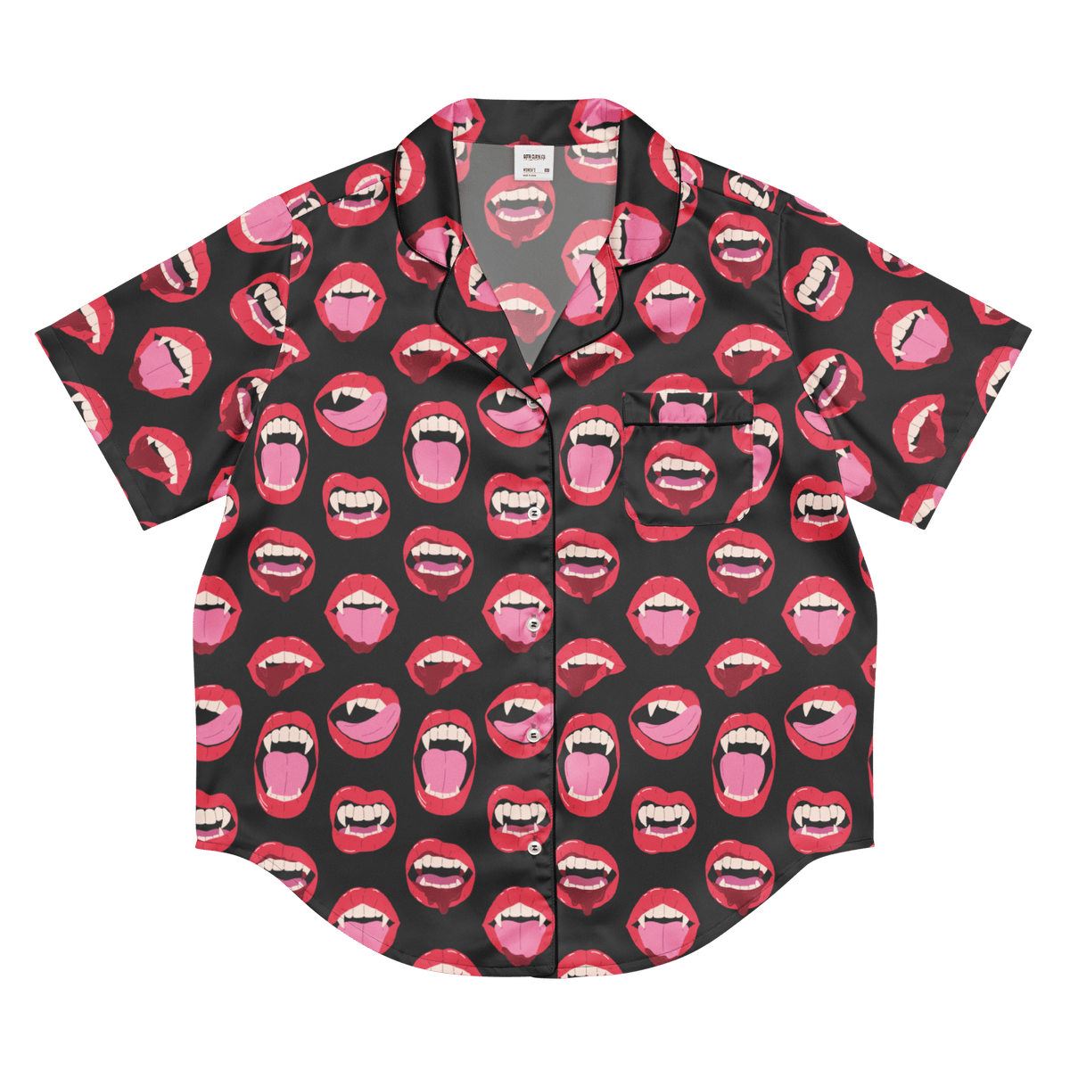 Vampire Kiss Silky Pajama Top - Goth Cloth Co.6258039_20964