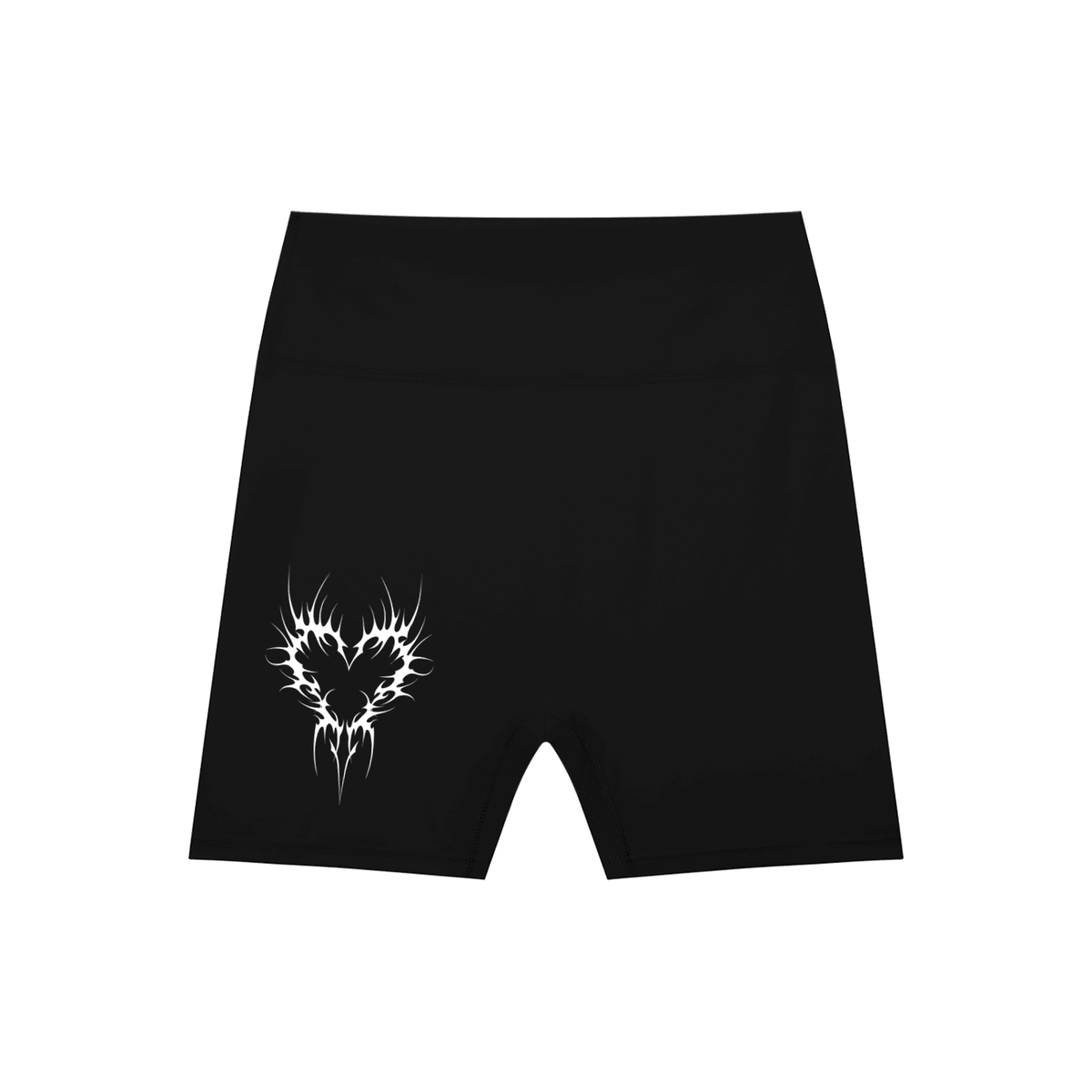 Venom Heart High-Waisted Scrunch Yoga Shorts - Goth Cloth Co.260709PODBK1890001