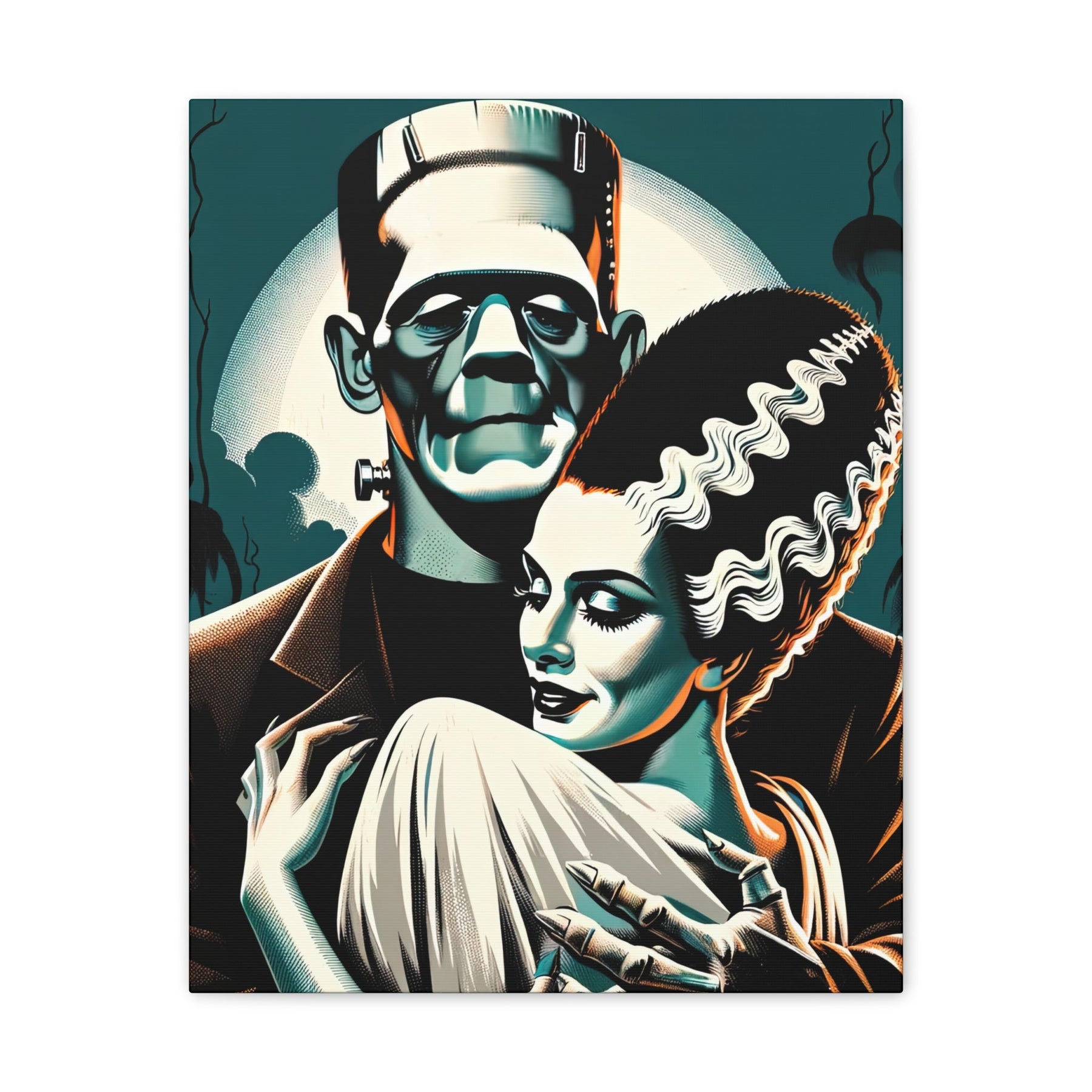 Vintage Horror Frankenstein & Bride Canvas Wall Art - Goth Cloth Co.Canvas25989331548923208699