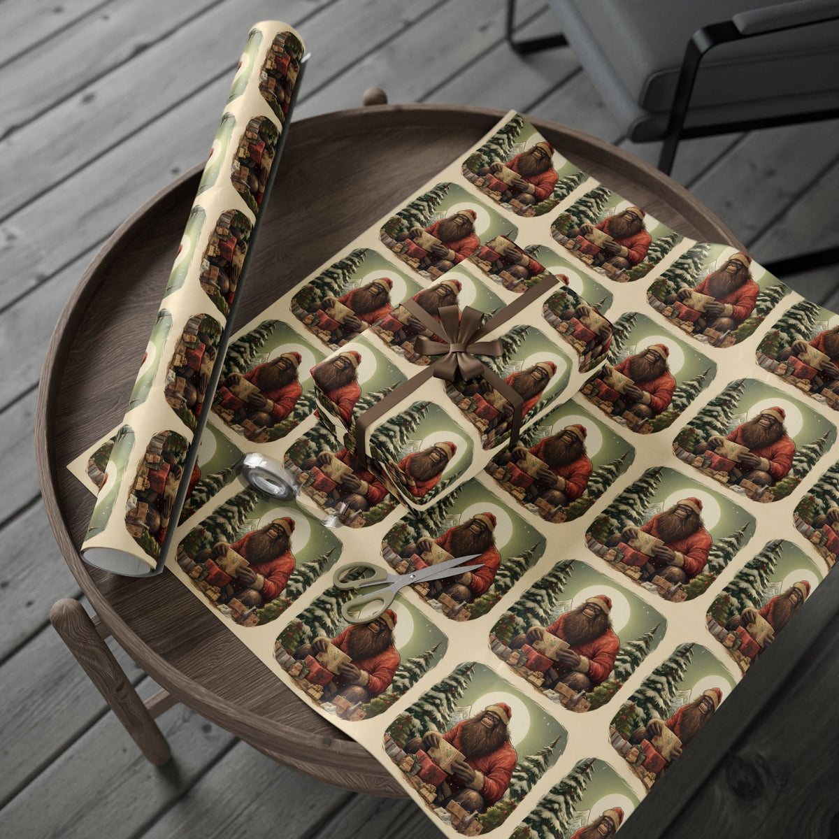 Vintage Sasquatch Gift Wrap - Goth Cloth Co.Home Decor17102749151662921427