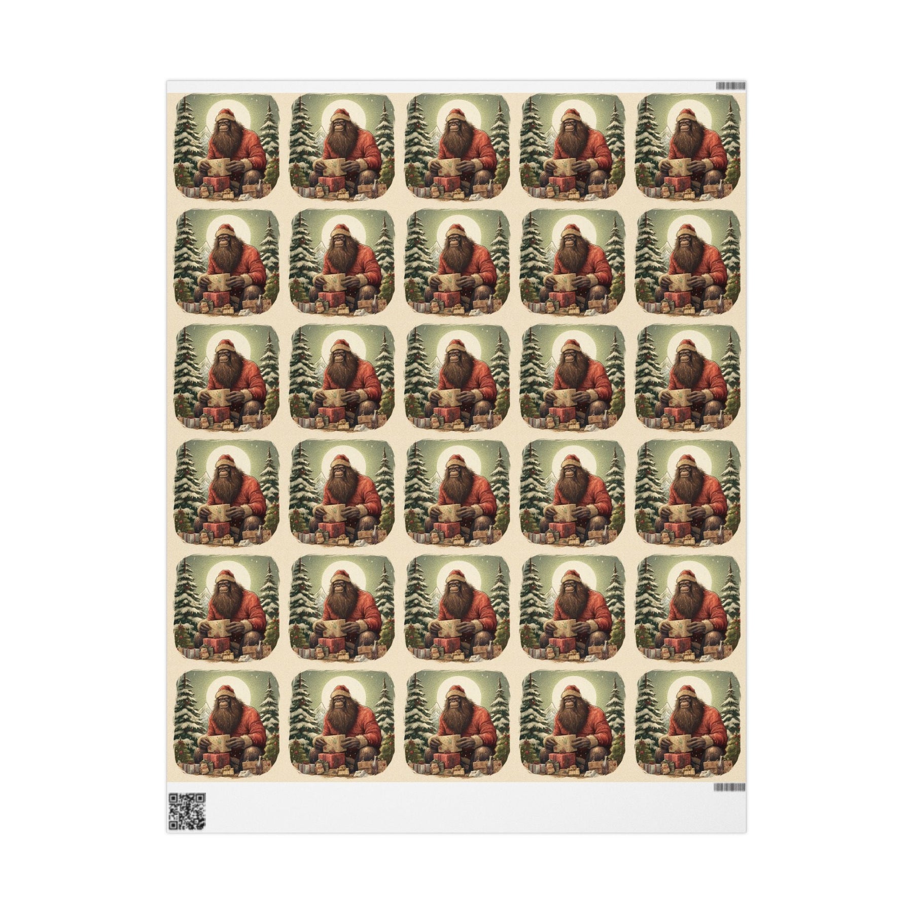 Vintage Sasquatch Gift Wrap - Goth Cloth Co.Home Decor17102749151662921427