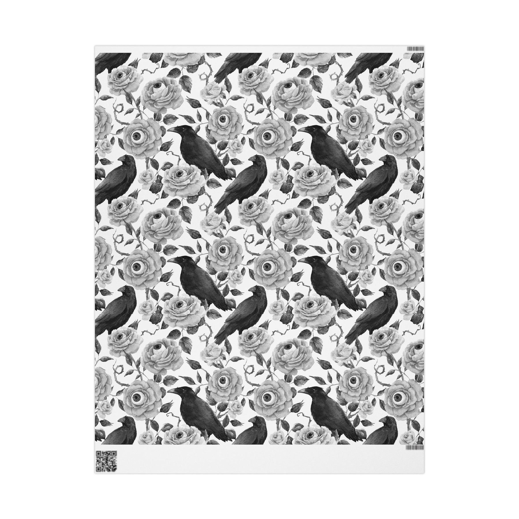 Watchful Eyeball and Raven Spooky Gift Wrap - Goth Cloth Co.Home Decor17750515568660596318