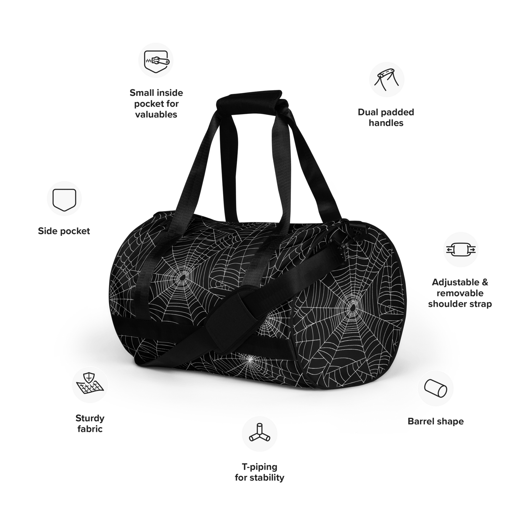 Web Weaver Gym Bag - Goth Cloth Co.9920964_15155