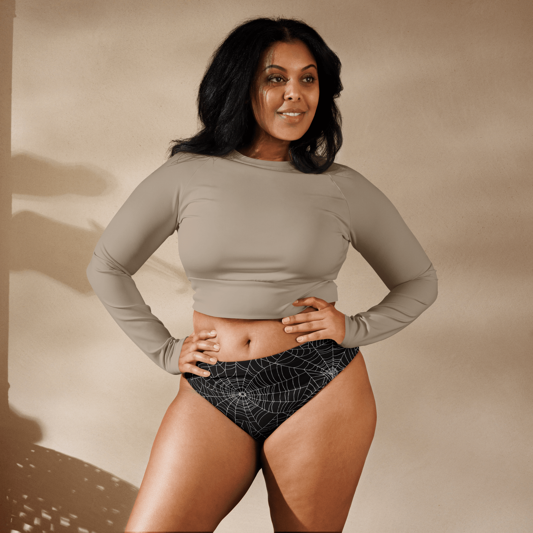 Web Weaver Sport High - Waisted Bikini Bottom - Goth Cloth Co.1364698_12042