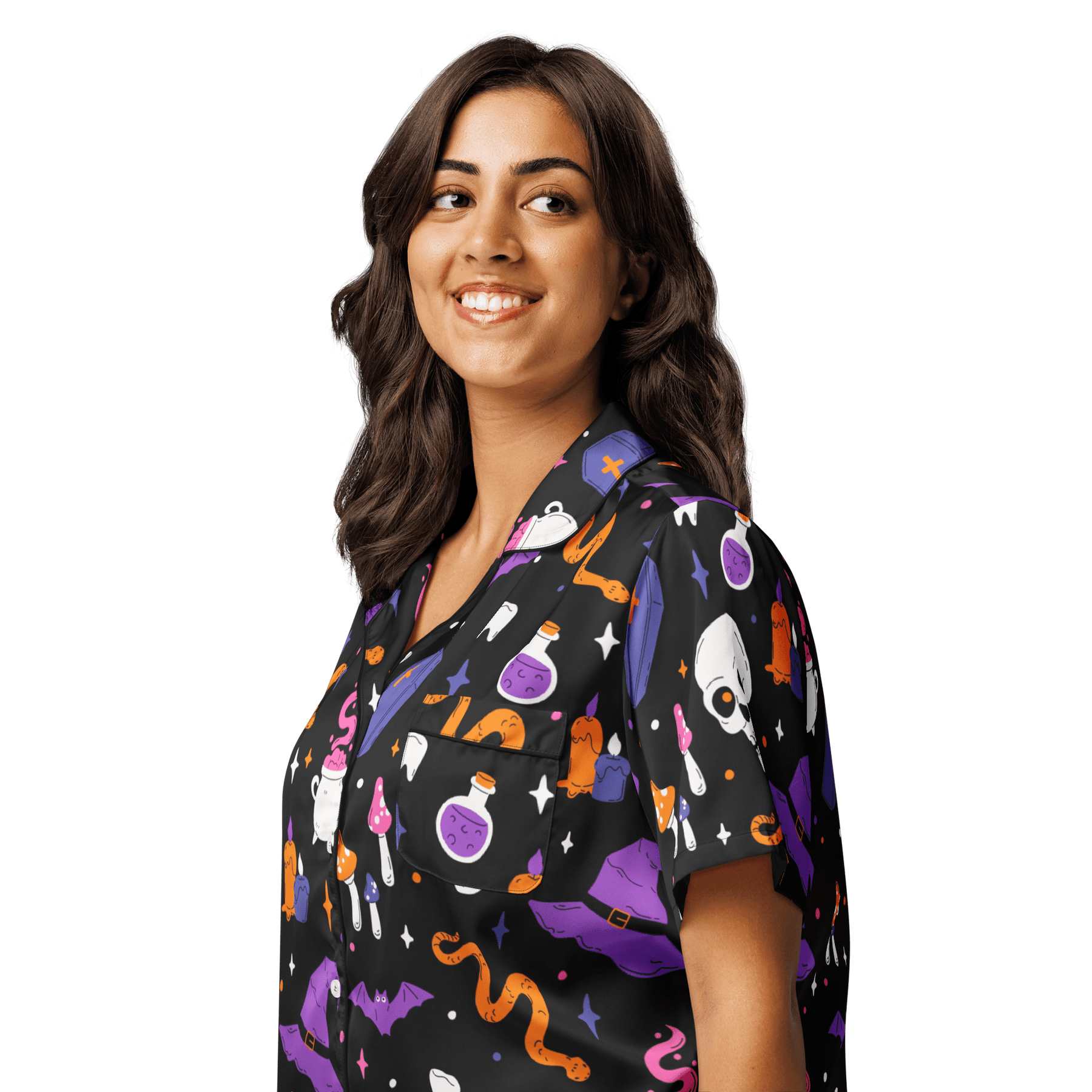 Witch's Whimsy Silky Pajama Top - Goth Cloth Co.1477404_20964