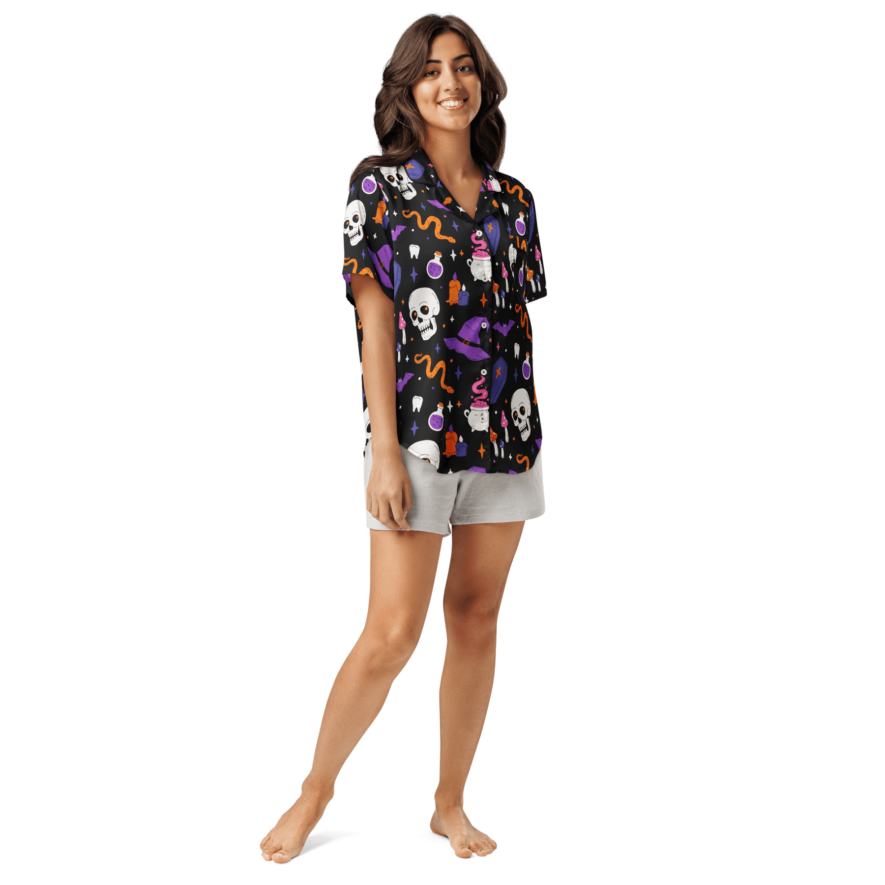 Witch's Whimsy Silky Pajama Top - Goth Cloth Co.1477404_20964