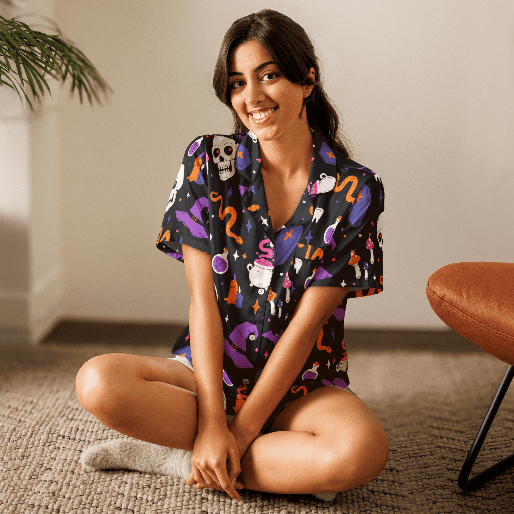 Witch's Whimsy Silky Pajama Top - Goth Cloth Co.1477404_20964