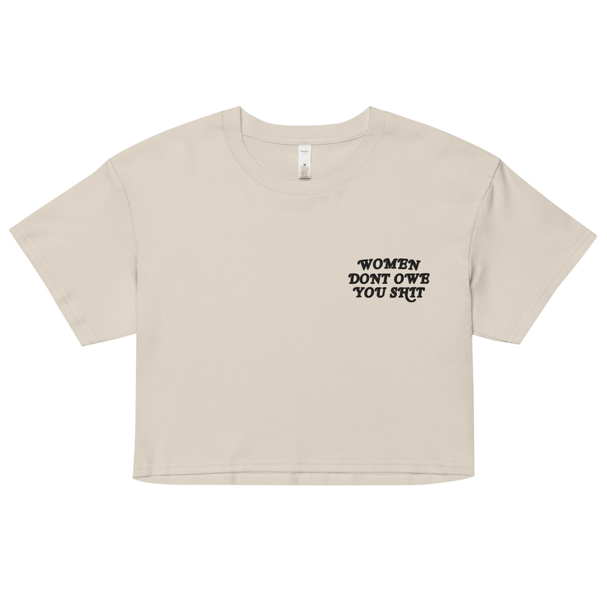 Women Don't Owe You Embroidered Crop Top - Goth Cloth Co.4373114_20233