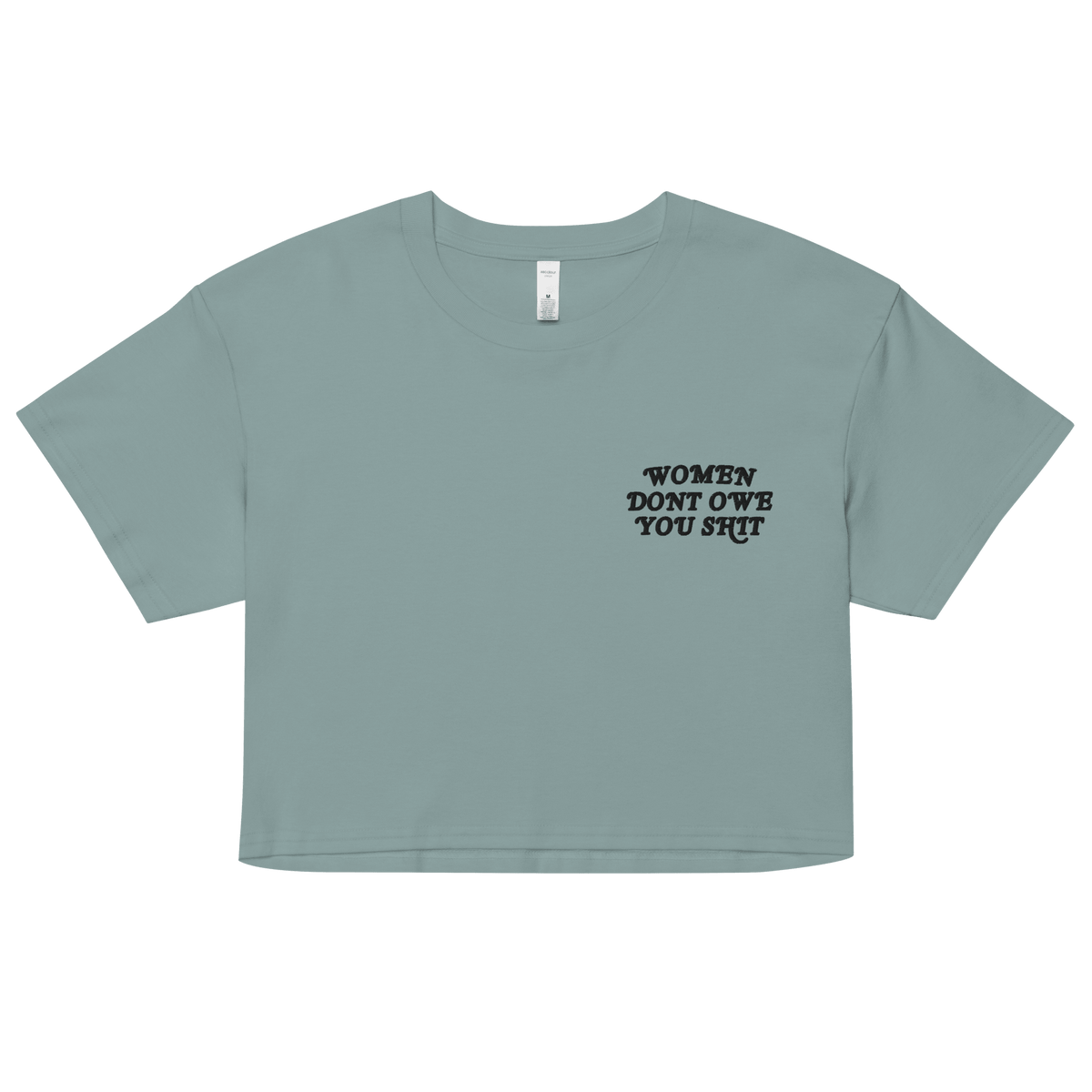 Women Don't Owe You Embroidered Crop Top - Goth Cloth Co.4373114_20243
