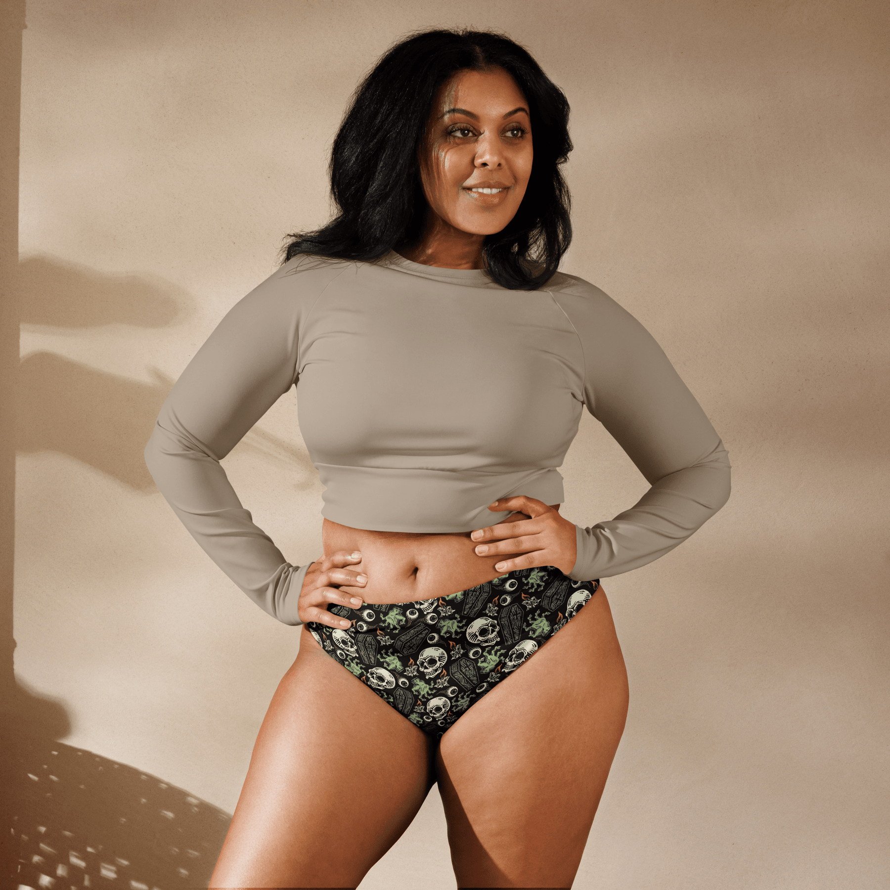 Zombabe Sport High - Waisted Bikini Bottoms - Goth Cloth Co.2135180_12042