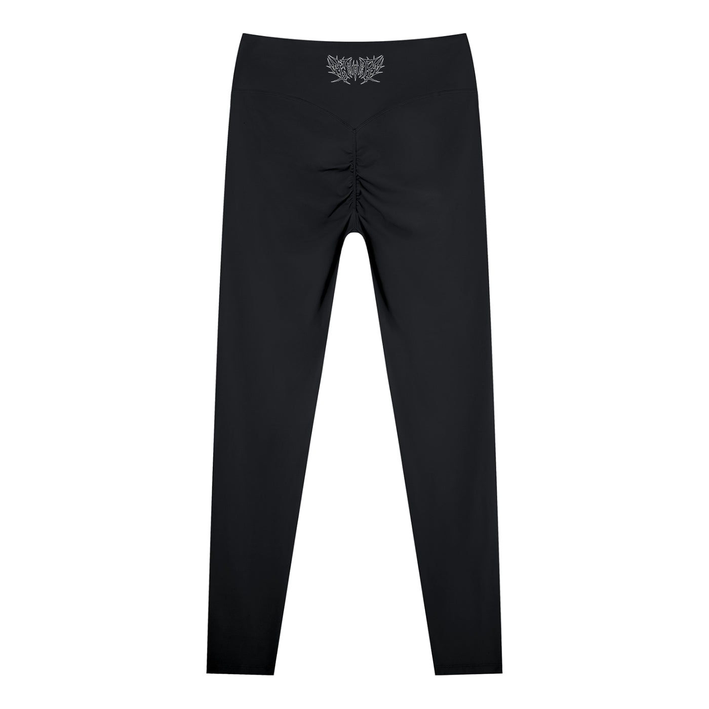 Lover Metal Font High Waisted Ankle Leggings