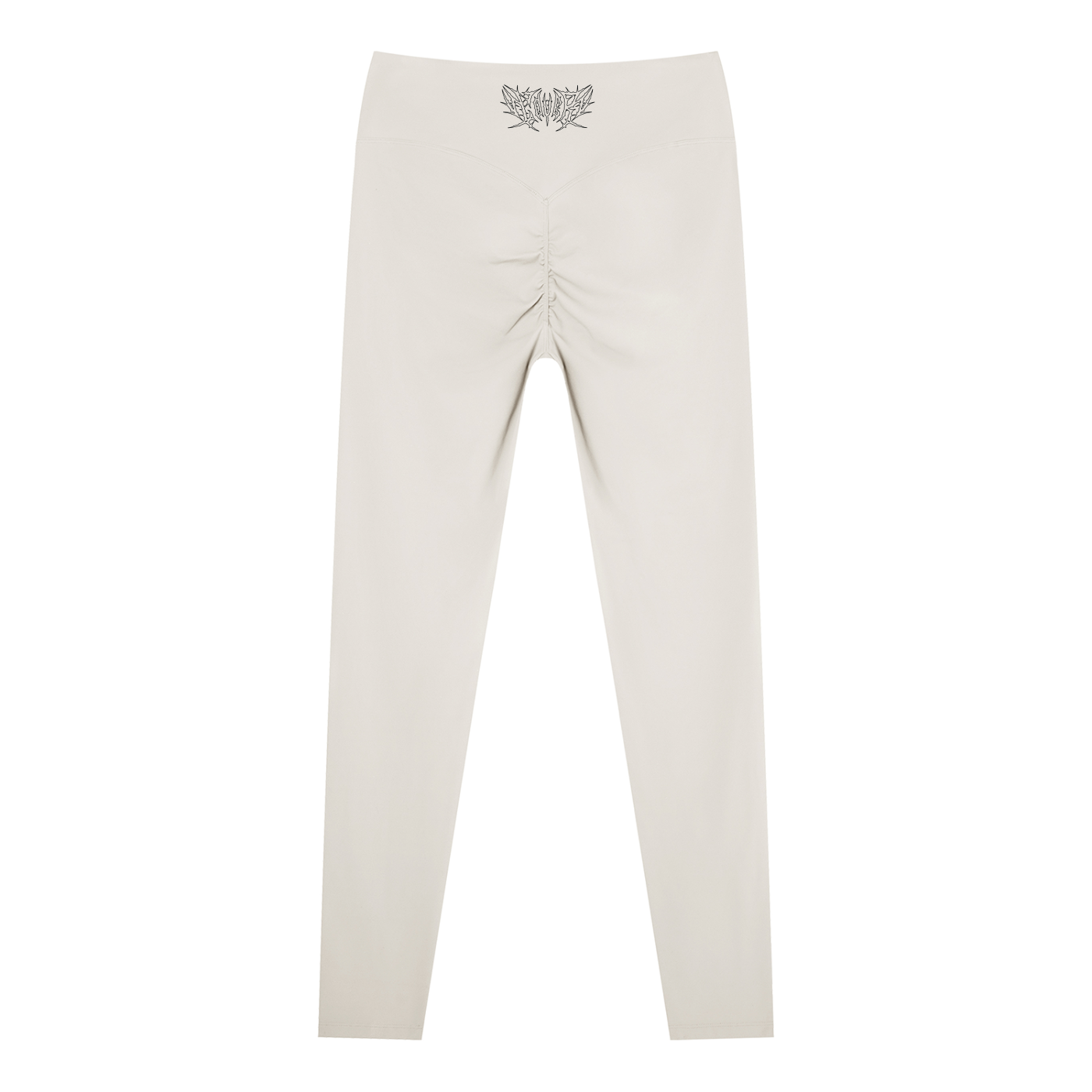 Lover Metal Font High Waisted Ankle Leggings