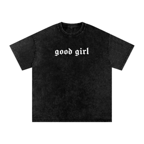 Good Girl Acid Washed Oversized Tee