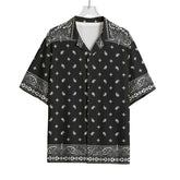 Black Bandana Men's Hawaiian Shirt (Ready to Ship)