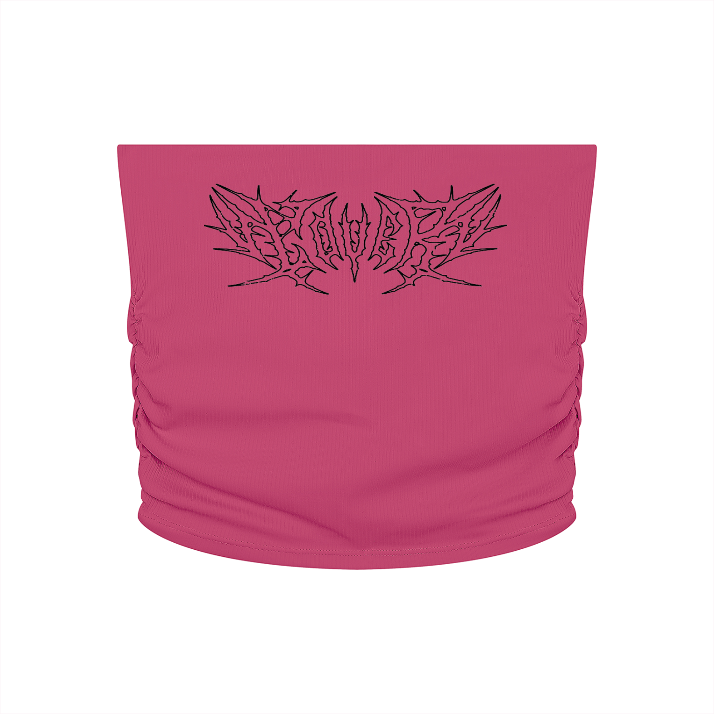 Lover Metal Font Cropped Yoga Tube Top