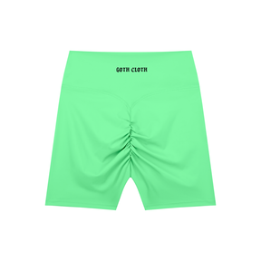 Thorned High-Waisted Scrunched Yoga Shorts