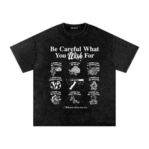 Snow Washed Oversized Cotton T-Shirt
