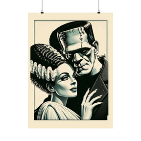 Vintage Horror Frankenstein & Bride Framed Poster - Goth Cloth Co.Poster53076945101796316028