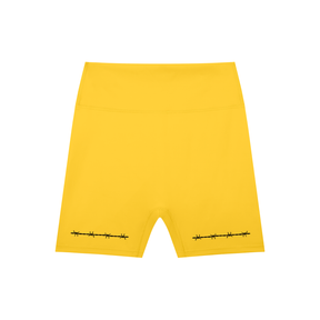 Barbed Wire High-Waisted Scrunch Yoga Shorts