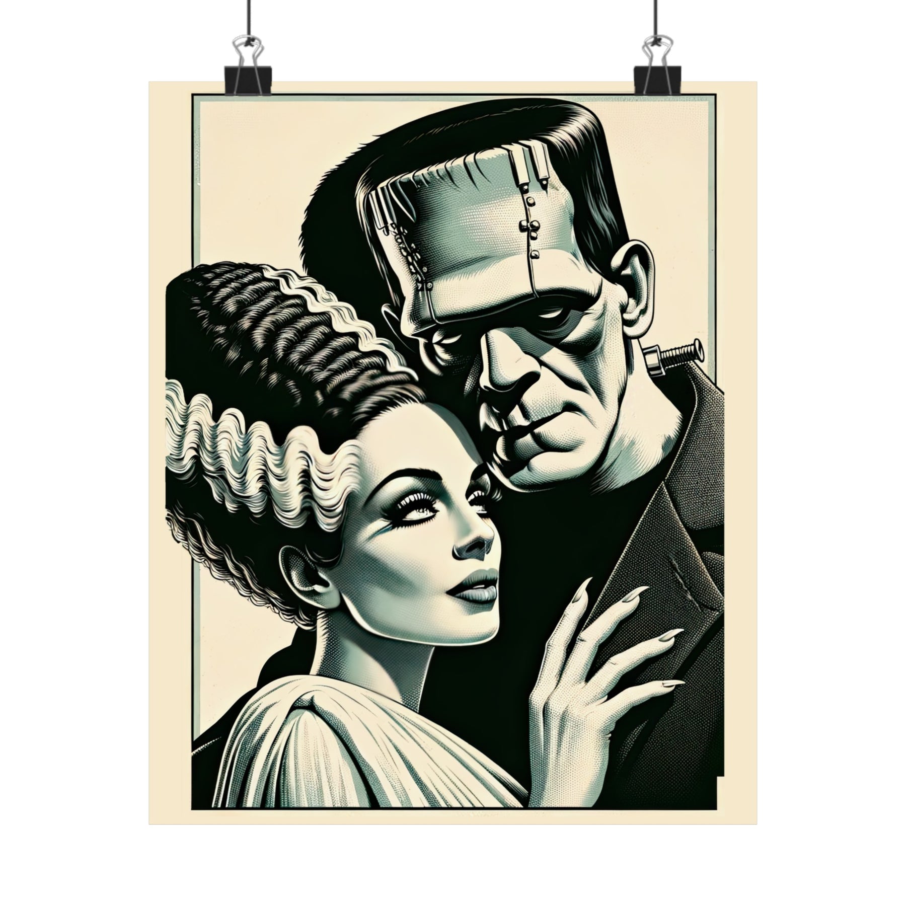 Vintage Horror Frankenstein & Bride Framed Poster - Goth Cloth Co.Poster11001640440553584222