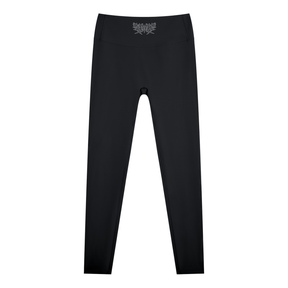Lover Metal Font High Waisted Ankle Leggings