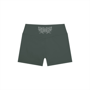 Lover Metal Font High Rise Yoga Shorts