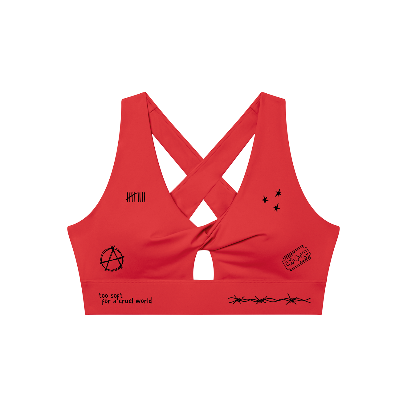 Mental Notes Twist Front Sports Bra