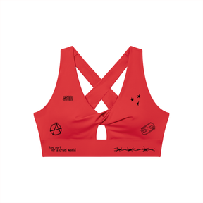 Mental Notes Twist Front Sports Bra