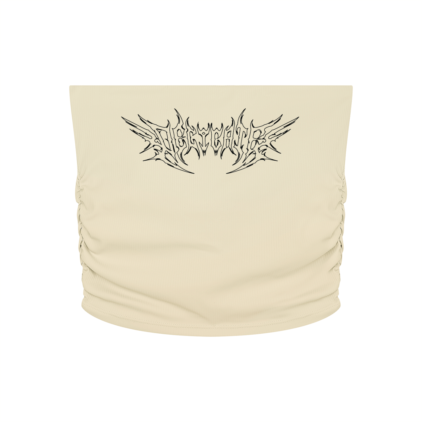 Delicate Metal Font Cropped Yoga Tube Top