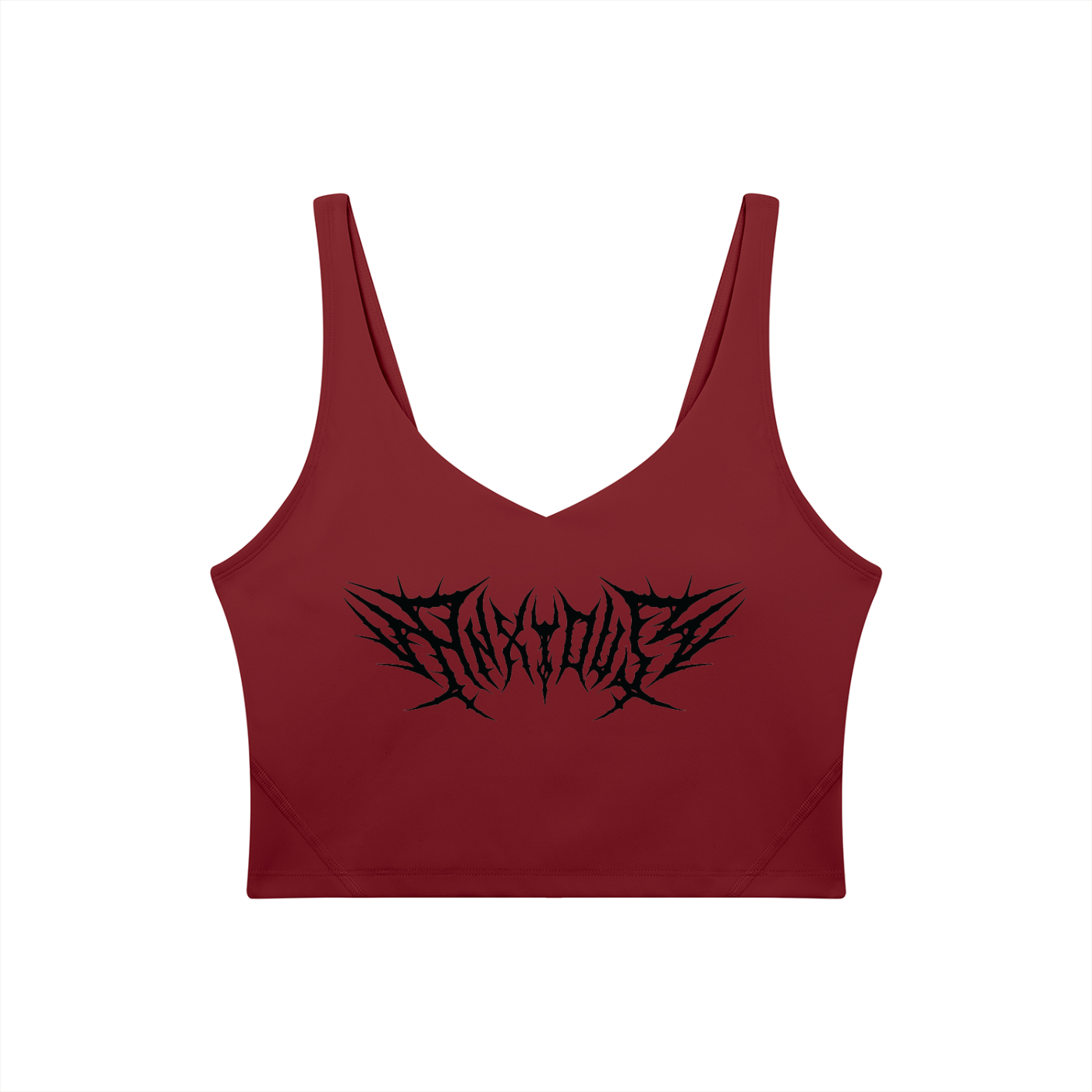 Anxious V-Neck Long Line Sports Bra