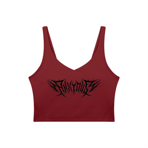 Anxious V-Neck Long Line Sports Bra