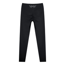 Delicate Metal Font High Waisted Ankle Leggings