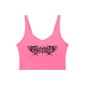 Anxious V-Neck Long Line Sports Bra