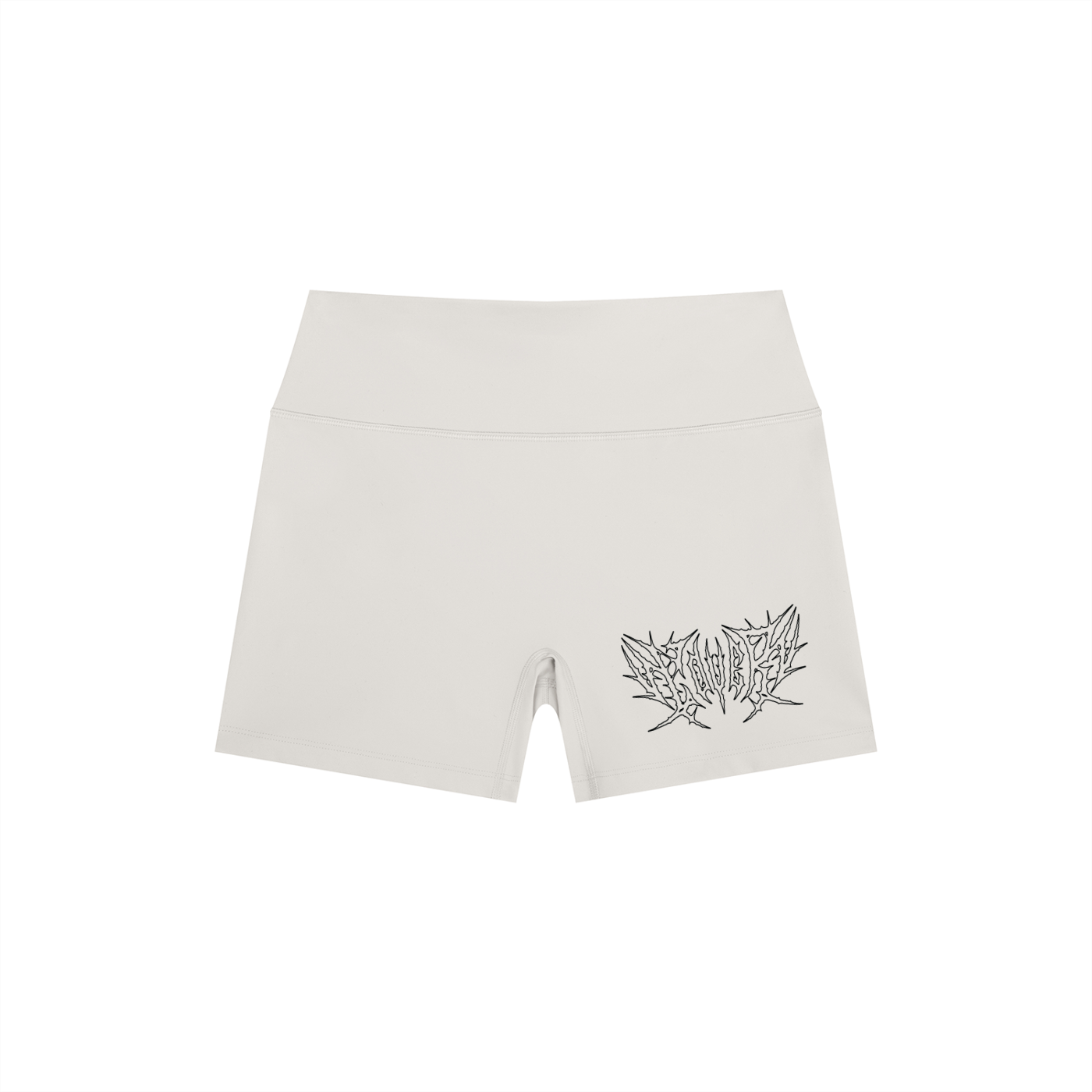Lover Metal Font High Rise Yoga Shorts