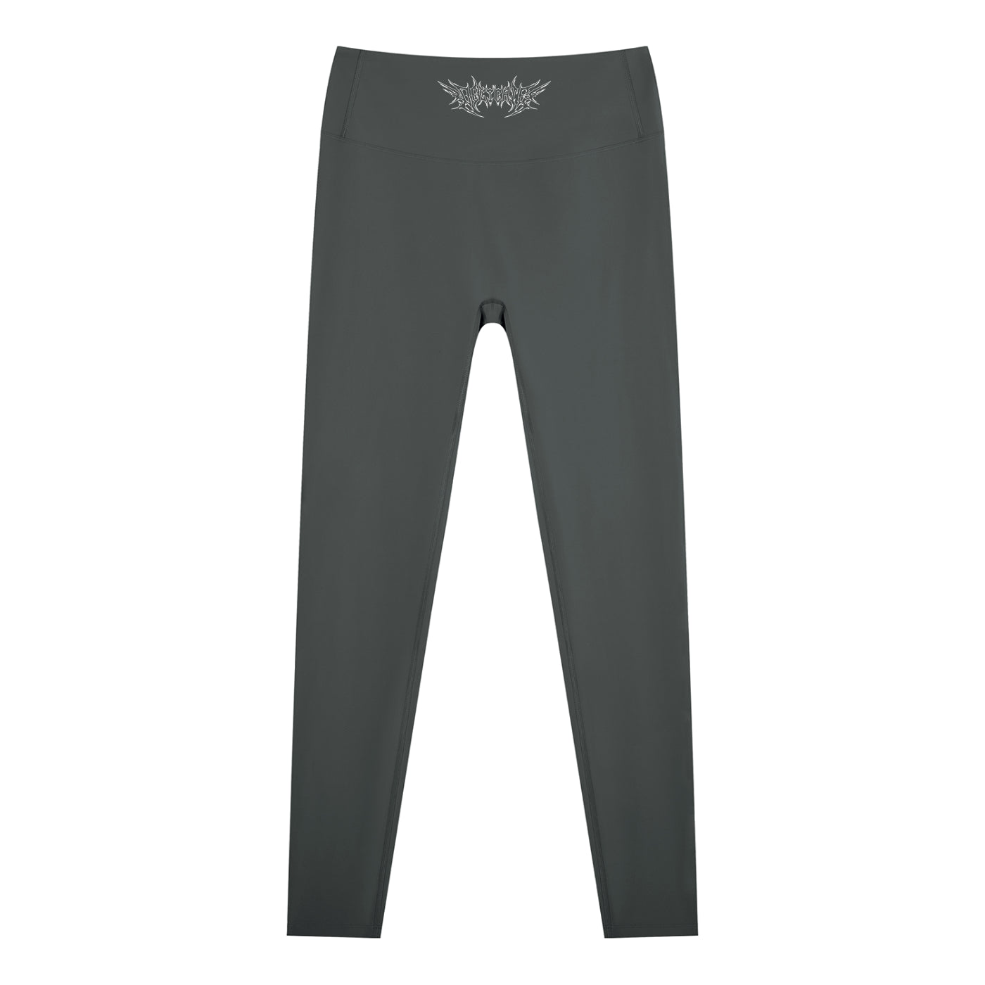 Delicate Metal Font High Waisted Ankle Leggings