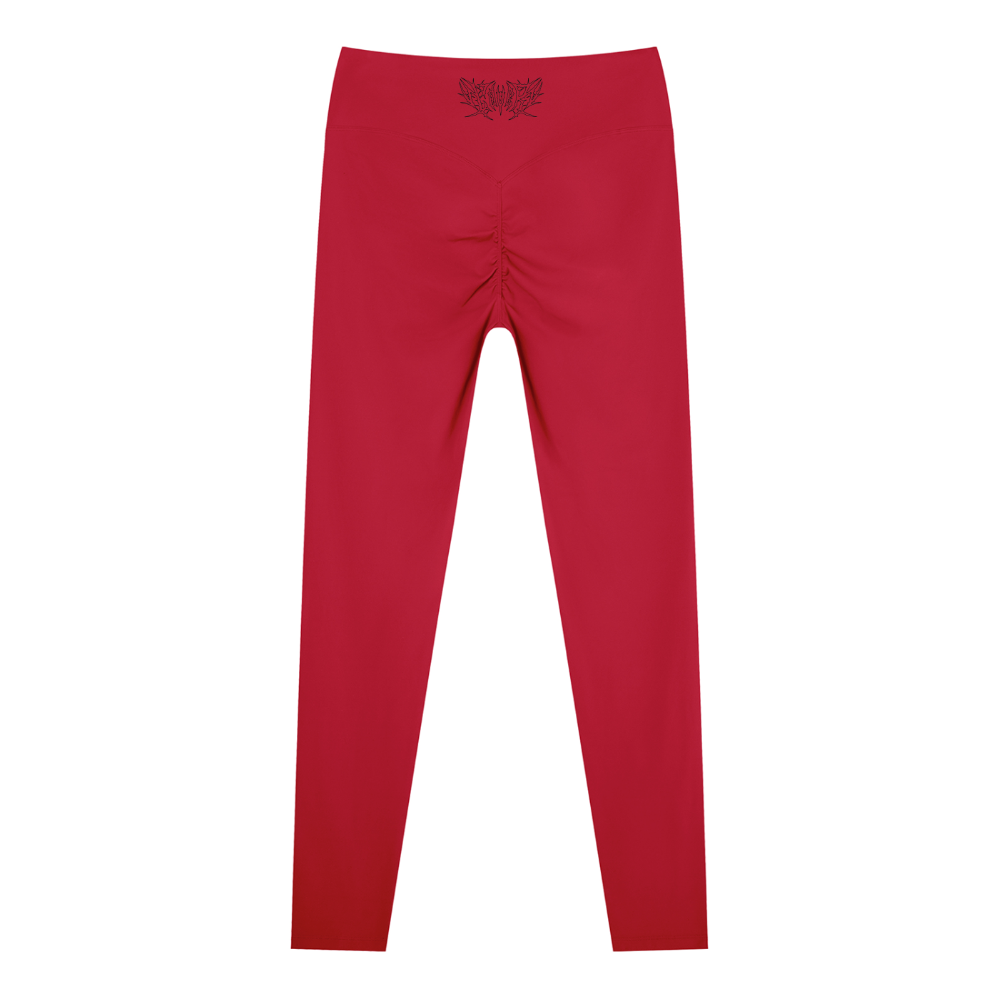 Lover Metal Font High Waisted Ankle Leggings
